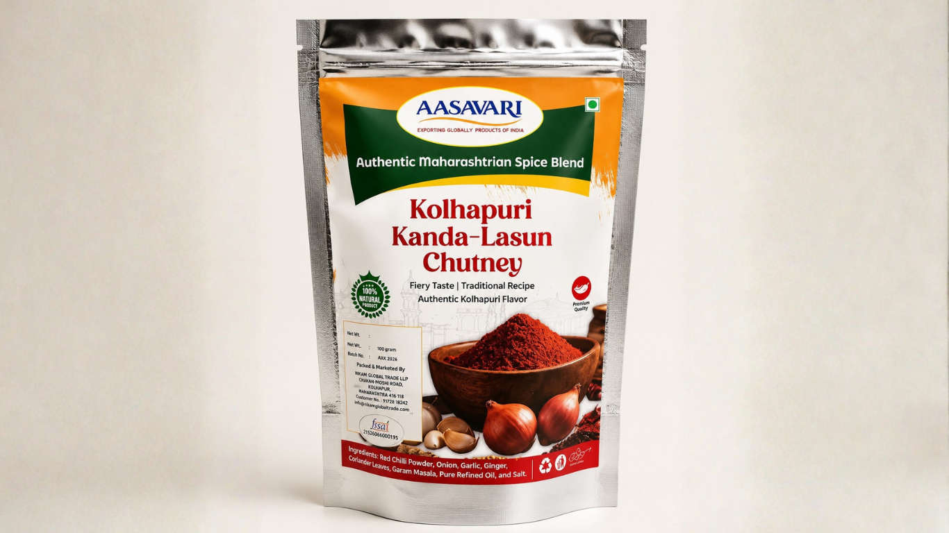 AASAVARI Kolhapuri Lasun Chutney Supplier and Exporter from India