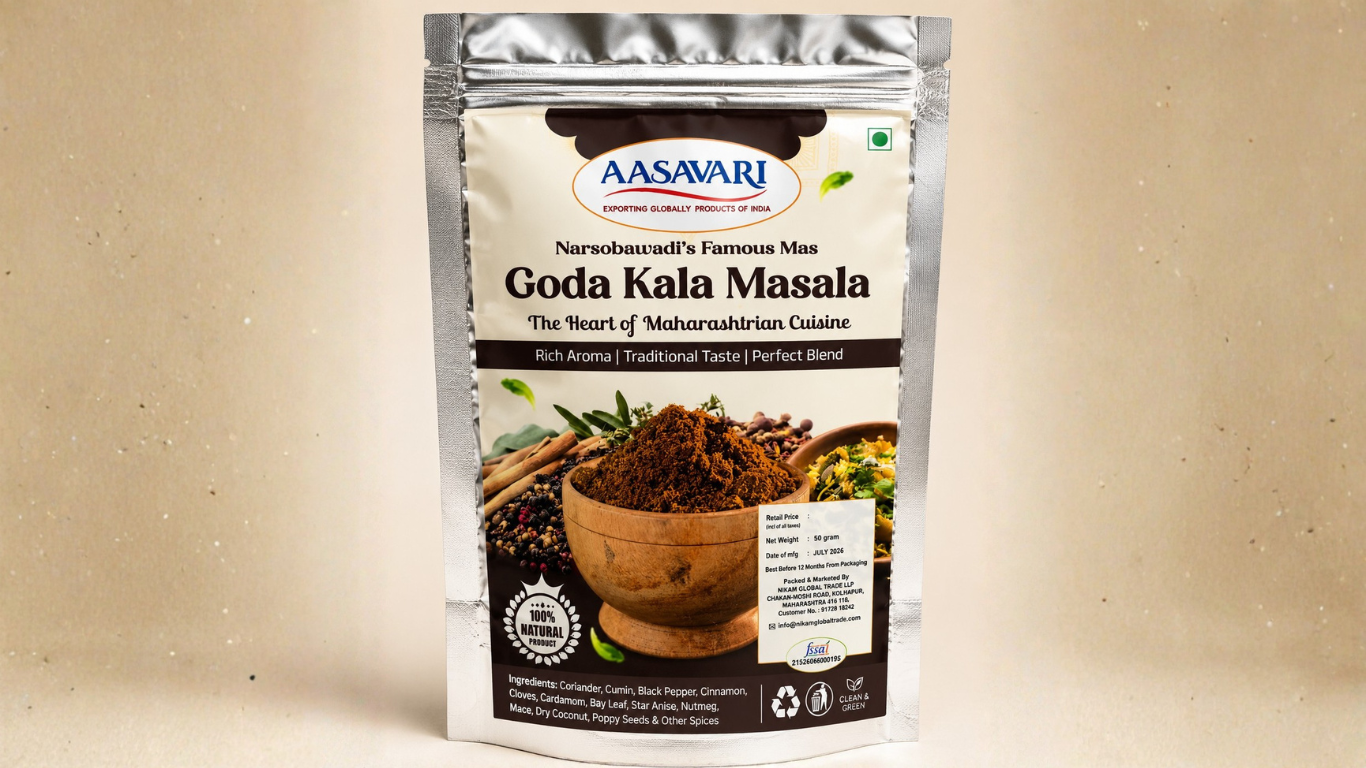 AASAVARI Narsobawadi Famous Masale Bhat Goda Masala Supplier Exporter India
